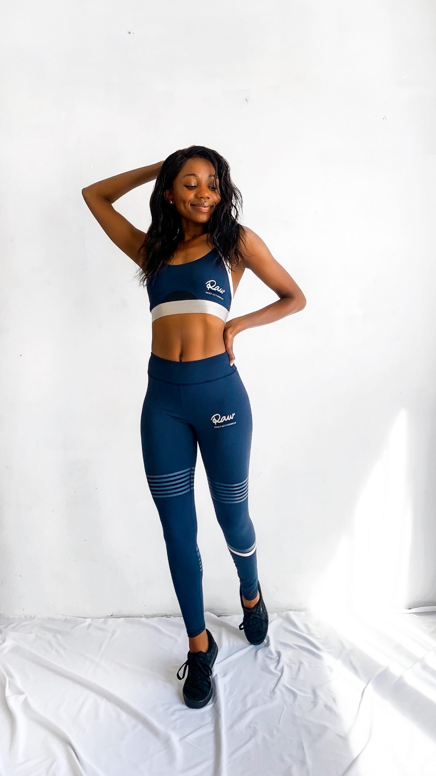 Navy Blue Yoga Set Reset Activewear