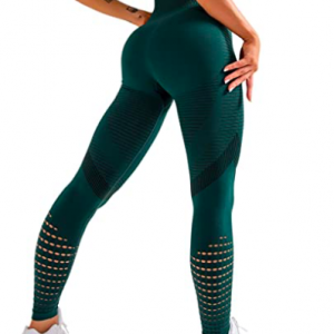 Sea Green Geometric Yoga Tights