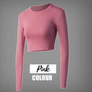 Lulu pink crop top