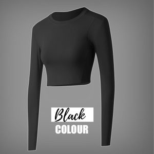 Lulu Black crop top
