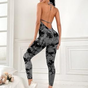 Gray Tie dye Jumpsuit